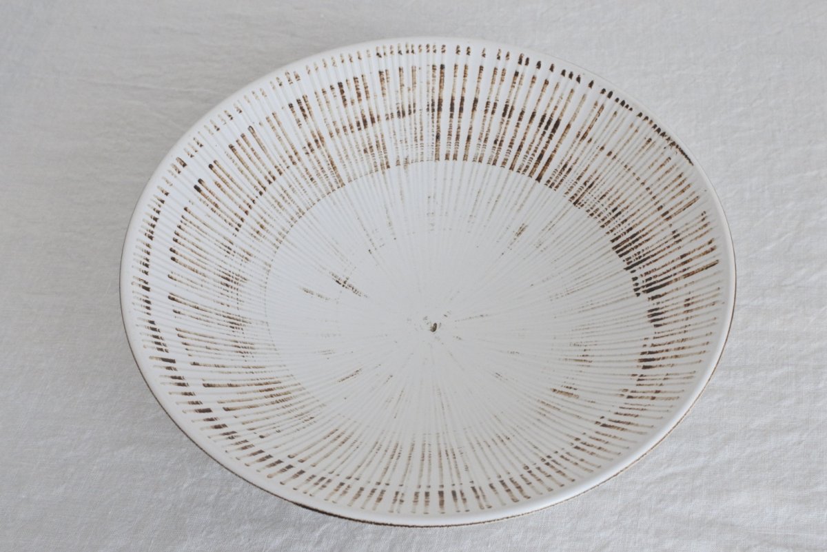 画像2: 千段 8寸めん鉢 錆粉引 (2)