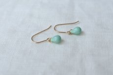 画像3: 耳飾り × ハンカチ gift set - しずく（ターコイズカラー） (3)